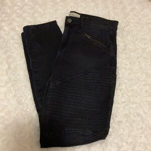 Gap black moto skinny jeans
